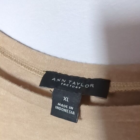 Ann Taylor Factory Camel Long Sleeve Blouse - Picture 4 of 6